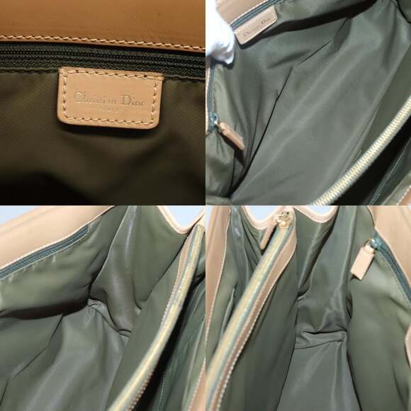 DIOR Trotter Canvas Hand Bag Khaki Gold - Picture 11 of 13